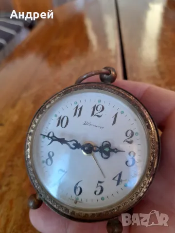 Стар часовник,будилник Blessing, снимка 3 - Антикварни и старинни предмети - 48756969