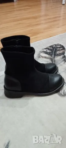Боти от кожа и велур , снимка 3 - Дамски боти - 47913210