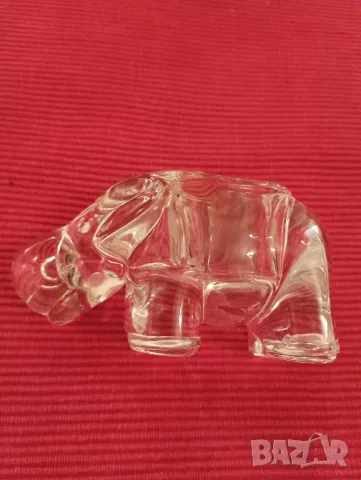 Стъклен свещник, слон. , снимка 3 - Декорация за дома - 47772959