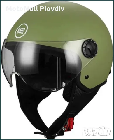 Каска отворена BHR ретро размер S/M/L/XL очила мото мотор, снимка 9 - Аксесоари и консумативи - 49176640