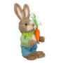 Великденска декоративна фигура Заек с морков 32см