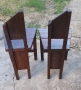 Два ръчно изработени дървени стола, снимка 6