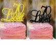 70 Years Loved 70 години годишнина юбилей брокатен мек топер за торта украса 