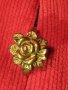 Старинен бронзов пръстен роза ювелирна изработка уникат -12739, снимка 2