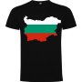 Нова мъжка тениска с Картата на България в черен цвят