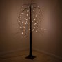 Декоративна върба, светещо дърво, деко дърво, плачеща върба, 96 LED, топло бяло, черно, 150 см, тайм, снимка 1 - Лед осветление - 34160381