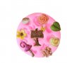 Мини табела листо цветчета  гъбка силиконов молд форма декорация и украса торта фондан бисквитки, снимка 1 - Форми - 26477569