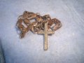 СТАРО ПОСРЕБРЕНО МАЛКО НАГРЪДНО РАЗПЯТИЕ КРЪСТЧЕ 76144, снимка 7