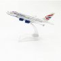 Еърбъс 380 самолет модел макет British Airways метален A380 пътнически летище, снимка 4