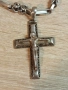 Сребърен синджир със кръст, снимка 3