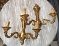 Чифт бронзови аплици в стил Наполеон трети , снимка 1 - Лампи за стена - 43140909