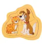 Дървен пъзел Куче и Коте, 5 бр., снимка 1