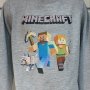 Нова детска ватирана блуза с дълъг ръкав Minecraft (Майнкрафт) в сив цвят, снимка 2