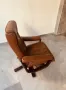 Кресло, естествена кожа, масив. 1970 г. , снимка 4