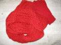 Плетен шал и ръкавици