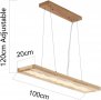 LED Висяща лампа Дървена рустикална димируема 36W с дистанционно упр., снимка 6