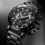Спортен Черен Метален Мъжки Часовник 48 мм, снимка 6