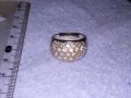 ПРЕКРАСЕН СКЪПОЦЕНЕН СРЕБЪРЕН ФЕШЪН ПРЪСТЕН СРЕБРО 925 с МНОГО ФАСЕТИРАНИ БЛЕСТЯЩИ ЦИРКОНИ 34426, снимка 12