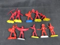 ЛОТ ОТ 10 СТАРИ РЕТРО ПЛАСТМАСОВИ ИГРАЧКИ ФИГУРКИ ИНДИАНЦИ, снимка 3