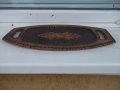 Поднос стар дървен пирографиран, снимка 7