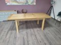 Дървена трапезна разтегателна маса 100 % масивен дъб за 6 - 8 човека, снимка 7