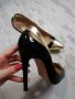 Лачени обувки - черно и златно, снимка 4