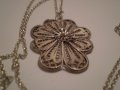 Старинен  медальон - филигран със нов синджир, снимка 9
