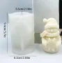 2 модела 3D снежен човек с елха снежинка Силиконов молд форма за свещи гипс сапун смола , снимка 2