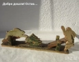Стари механични играчки, с мечета и трион, зайци, заек дървена, играчки, антика, снимка 11