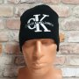 Нова зимна шапка на марката CK, Calvin Klein с бяло лого, снимка 1 - Шапки - 43280725