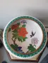Cloisonne 26см/Клоазон-Клозоне стара голяма китайска купа/поставка ръчна дърворезба, снимка 1