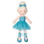  Кукла платнена балерина руса вълнена синя рокля 50 см