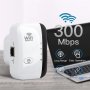 Усилвател, репитер за безжичен интернет, WiFi Repeater, 300 Mbps, снимка 1 - Мрежови адаптери - 42963667