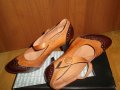 Красиво съчетание на цветове- обувки " Ballys" в кафяв цвятс каишка- заделова дама--за деловата дама, снимка 4