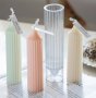 Пластмасова форма молд за направа на дълга релефна свещ, снимка 3