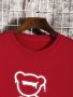 Унисекс Мека Ватирана Блуза в Ярко Червен Цвят с Уникална Щампа / Готин Дизайн, снимка 5