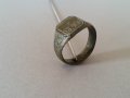 Възрожденски 1891 г. чорбаджийски бронзов пръстен отличен перфектно запазен, снимка 3