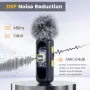 YEJATA Безжичен микрофон с цифров дисплей за батерията - 2 броя USB-C мини микрофон, снимка 4