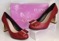 Дамски обувки на ток Елиза, цвят бордо, снимка 1