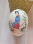  японско ръчно рисувано истинско яйце -черупка, снимка 1