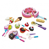 Комплект играчки торта и сладолед, многоцветен, снимка 2 - Играчки за стая - 36567570