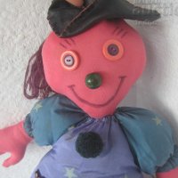 голяма 50 см Парцалена кукла с шапка, снимка 1 - Декорация за дома - 28881400