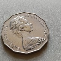 50 цента 1982 Австралия - Възпоменателна, снимка 2 - Нумизматика и бонистика - 40240231