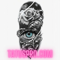 Временна татуировка ”Eye of the rose” | Бърза доставка | TatusPro.com, снимка 2 - Други - 44883175