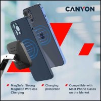  Canyon Безжично зарядно устройство WS-404 15W 4в1 черно CNS-WCS404B, снимка 4 - Безжични зарядни - 43416418