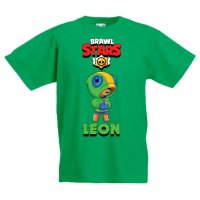 Детска тениска брол старс Leon Brawl Stars, снимка 3 - Детски тениски и потници - 32921025