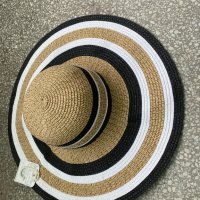 Дамска лятна шапка, голяма перферия, нова, с етикет, снимка 6 - Шапки - 37198015