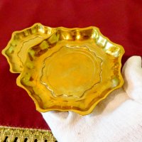 Масивна бронзова чиния за хапки 11 см. , снимка 2 - Антикварни и старинни предмети - 33337253