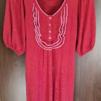 Трикотажна червена рокла, снимка 1 - Рокли - 38271420
