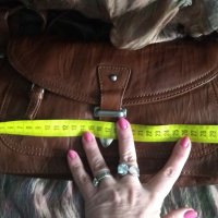 Винтидж чанта от естествена кожа / genuine leather handbag, снимка 10 - Чанти - 43360340